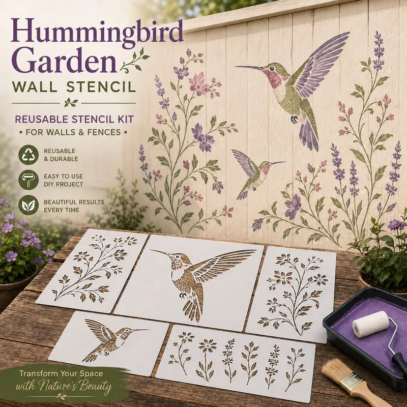 🎅🎄 Wiederverwendbare DIY‑Garten‑Mal‑Schablonen für Wände, Zäune & Terrassen