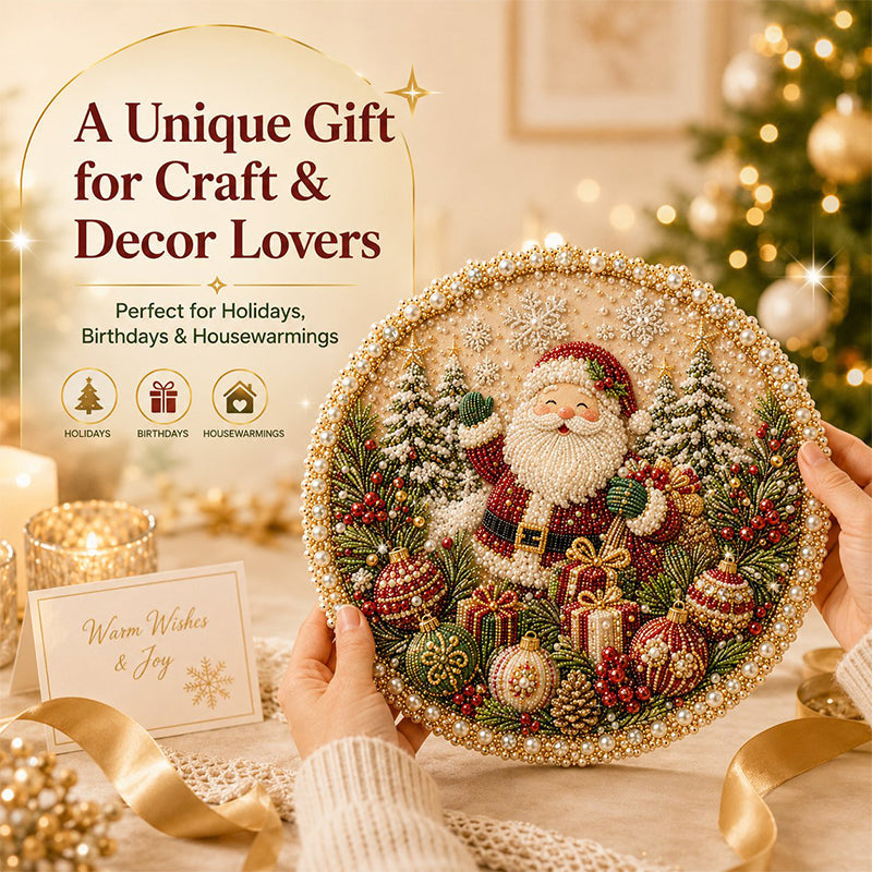 🌸 LIMITED TIME –🎄🎅 DIY Four Seasons Pearl Wreath Kit | 4 Seasonal Designs for Beautiful Handmade Home Décor 🎁✨
