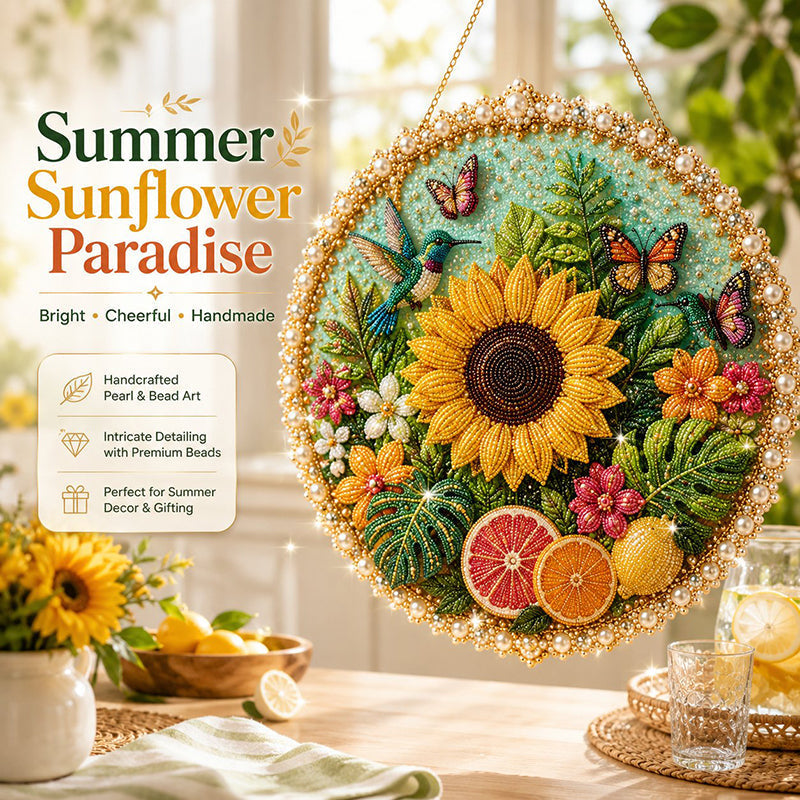 🌸 LIMITED TIME –🎄🎅 DIY Four Seasons Pearl Wreath Kit | 4 Seasonal Designs for Beautiful Handmade Home Décor 🎁✨
