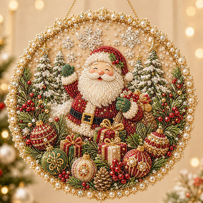 🌸 LIMITED TIME –🎄🎅 DIY Four Seasons Pearl Wreath Kit | 4 Seasonal Designs for Beautiful Handmade Home Décor 🎁✨