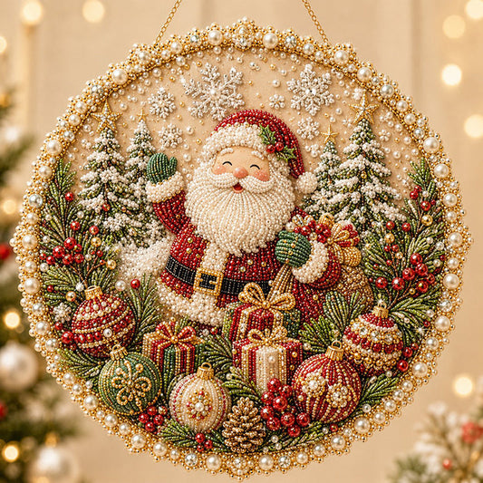 🌸 LIMITED TIME –🎄🎅 DIY Four Seasons Pearl Wreath Kit | 4 Seasonal Designs for Beautiful Handmade Home Décor 🎁✨