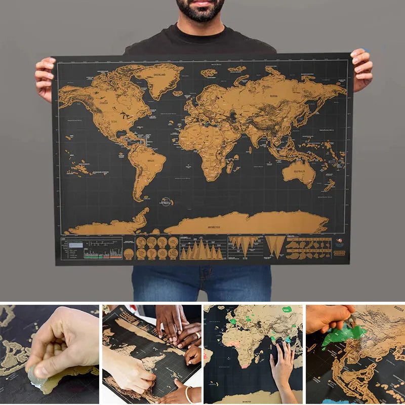 🌍 50 % RABATT! Scratch‑Map Reisetagebuch – Kratze deine Reiseerinnerungen frei, sieh welche Teile der Welt du schon entdeckt hast