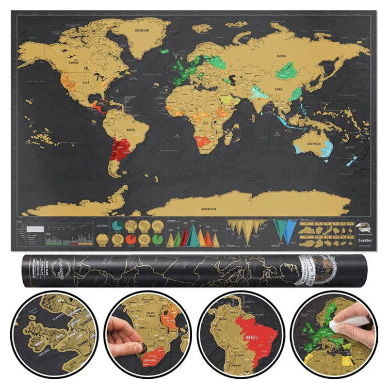 🌍 50 % RABATT! Scratch‑Map Reisetagebuch – Kratze deine Reiseerinnerungen frei, sieh welche Teile der Welt du schon entdeckt hast