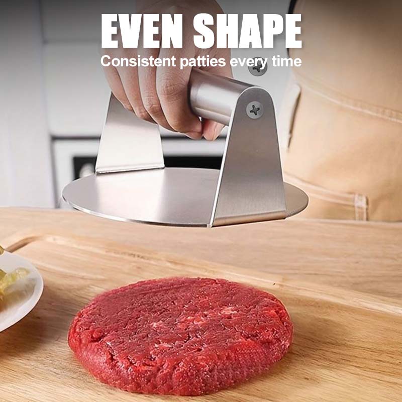 🔥 50 % RABATT! 🍔 Nie wieder ungleichmäßige Burger – Edelstahl‑Burger‑Presse für perfekte selbstgemachte Burger