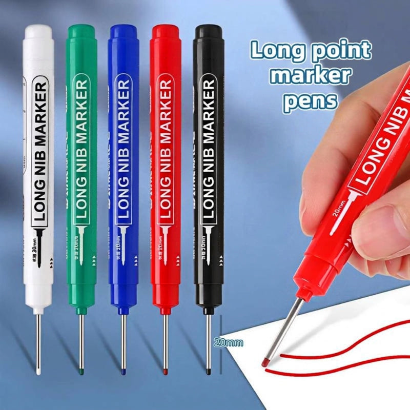 💥 50% Rabatt! ✏️ Präzisions-Markierstifte 5er-Set – 20 mm lange Spitze, ölbasierte Tinte, wasserfest. Für Fliesen, Holz, Bohrpunkte, enge Spalten. 5 Farben 🛡️