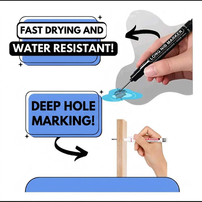 💥 50% Rabatt! ✏️ Präzisions-Markierstifte 5er-Set – 20 mm lange Spitze, ölbasierte Tinte, wasserfest. Für Fliesen, Holz, Bohrpunkte, enge Spalten. 5 Farben 🛡️