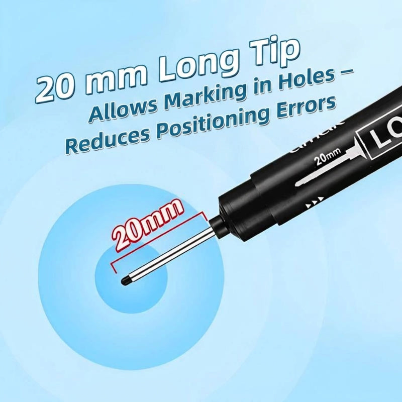 💥 50% Rabatt! ✏️ Präzisions-Markierstifte 5er-Set – 20 mm lange Spitze, ölbasierte Tinte, wasserfest. Für Fliesen, Holz, Bohrpunkte, enge Spalten. 5 Farben 🛡️