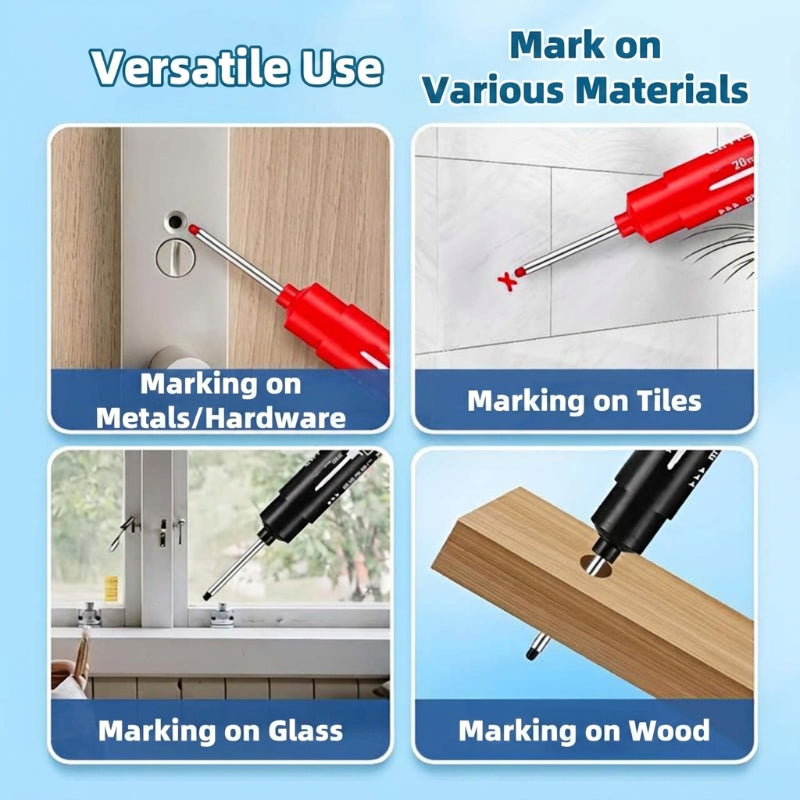 💥 50% Rabatt! ✏️ Präzisions-Markierstifte 5er-Set – 20 mm lange Spitze, ölbasierte Tinte, wasserfest. Für Fliesen, Holz, Bohrpunkte, enge Spalten. 5 Farben 🛡️