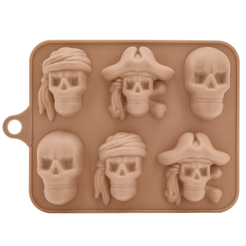 💀 3D-Totenkopf-Eiswürfelform aus Silikon mit Deckel – Lustige, langsam schmelzende Eisform für Whiskey, Cocktails und Halloween-Drinks