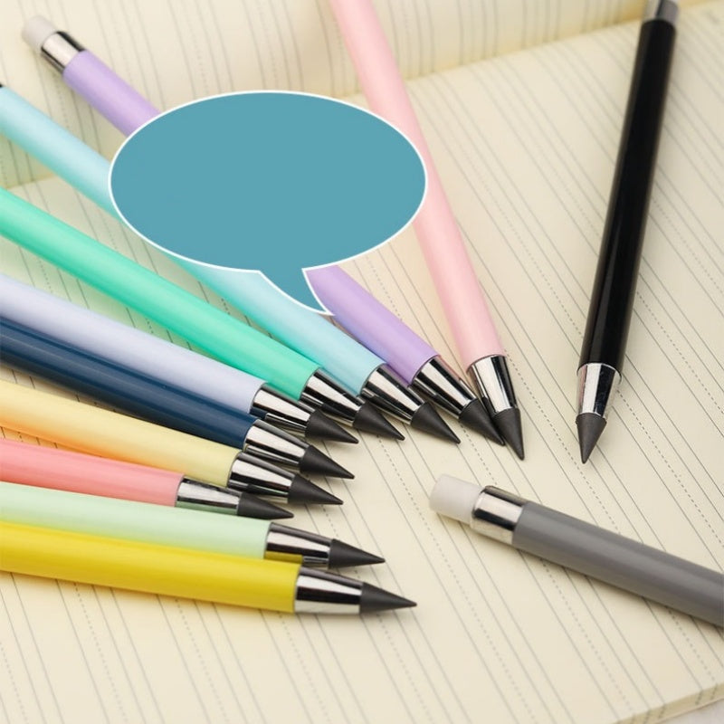 ✏️ Ewiger Bleistift mit Radiergummi – kein Anspitzen nötig, bruchsicherer Schreibstift für Schule, Zeichnen und den Alltag