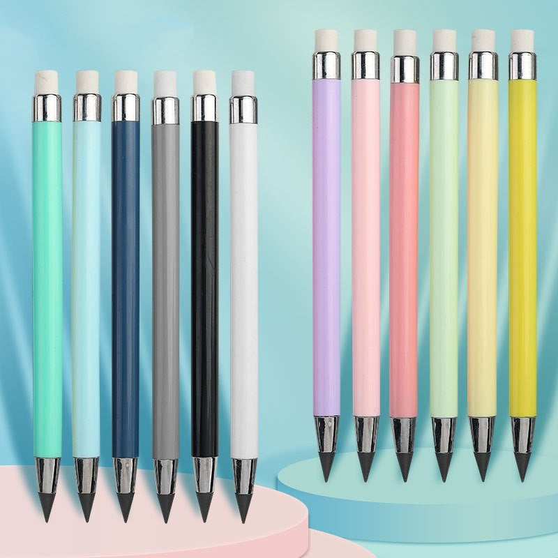 ✏️ Ewiger Bleistift mit Radiergummi – kein Anspitzen nötig, bruchsicherer Schreibstift für Schule, Zeichnen und den Alltag