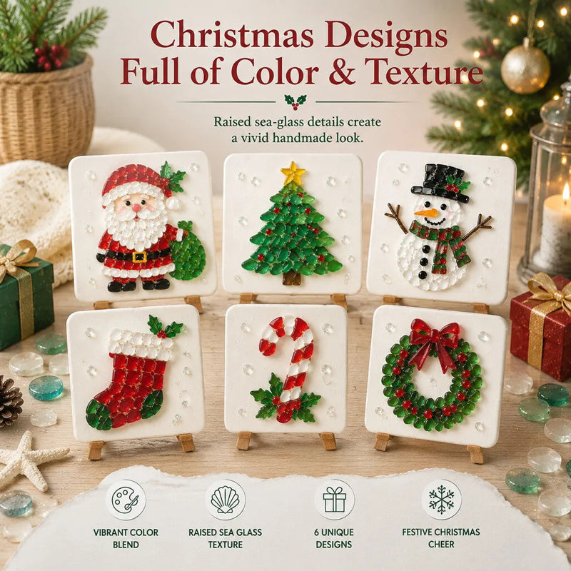 🎁🎄 Weihnachtsmosaik-Bastelset – Gestalte deine eigene funkelnde Weihnachtsdeko ✨