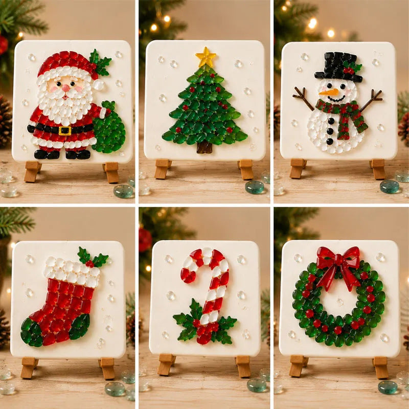 🎁🎄 Weihnachtsmosaik-Bastelset – Gestalte deine eigene funkelnde Weihnachtsdeko ✨
