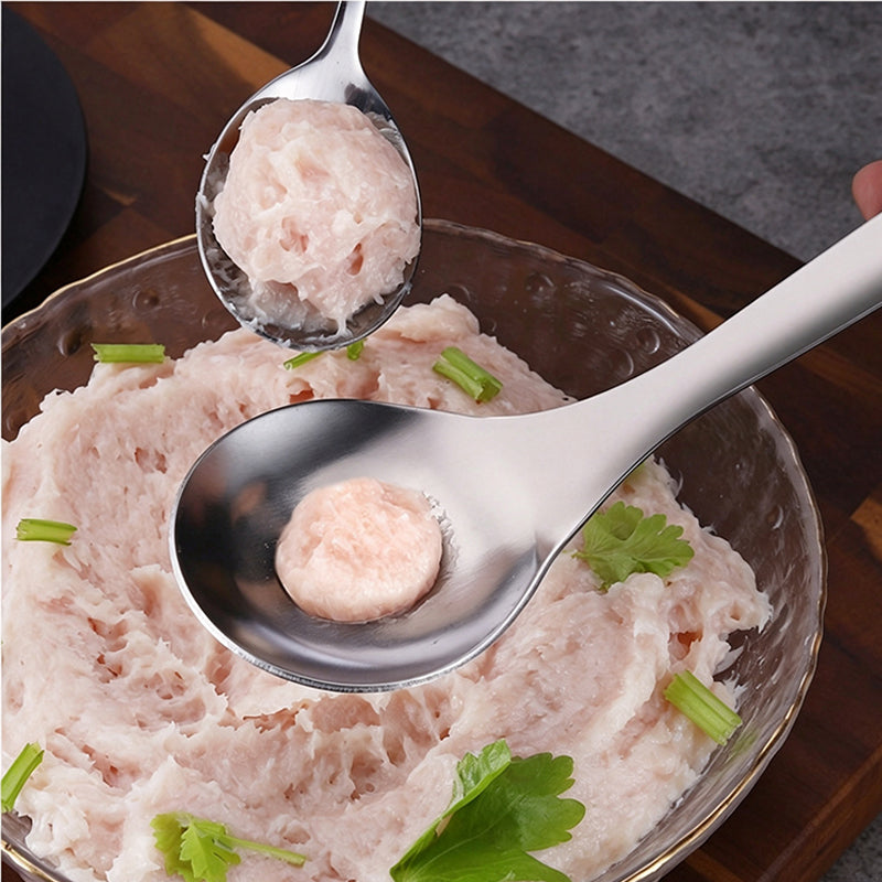 🍢 Fleischbällchen-Löffel aus Edelstahl – Kleckerfrei & einfach in der Handhabung
