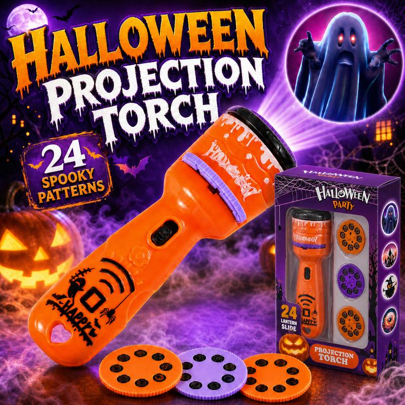 🎃👻 Kinder-Projektions-Taschenlampen-Spielzeug für Weihnachten & Halloween