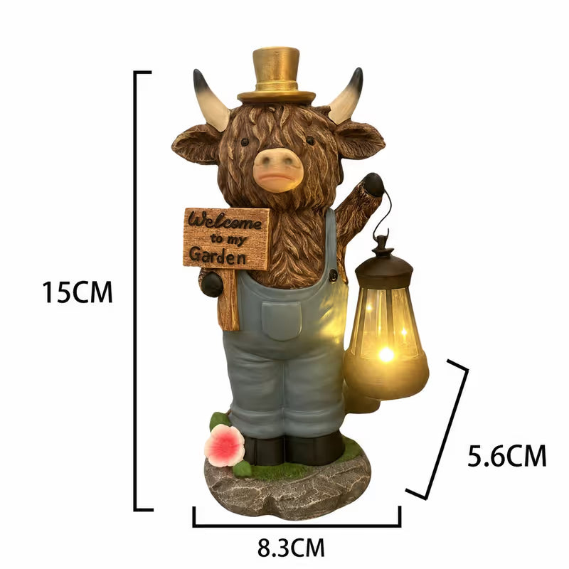 🐮☀️ 50 % RABATT! Solar-Gartenlampe Hochlandkuh | Niedliche Außenbeleuchtung für eine gemütliche Gartenatmosphäre ✨