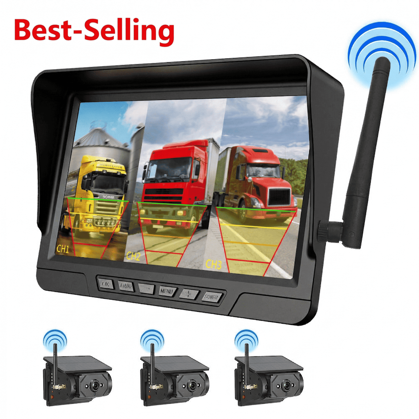 🏆 50 % Rabatt!! 🚛 Kabelloses Rückfahrkamerasystem in 1080p HD