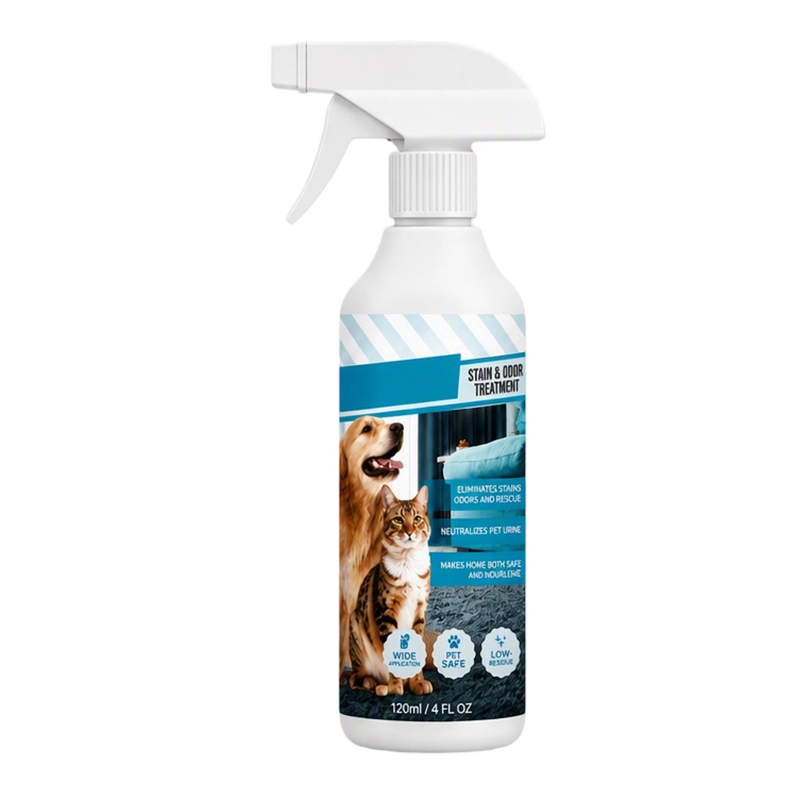🐾 Haustier-Flecken- und Geruchsentferner-Spray, für Teppiche, Polster und Böden, enzymatisch, geruchsneutralisierend