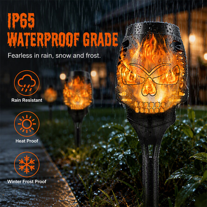 🎃 Halloween Deal | Solar Totenkopf Gartenstab-Lichter