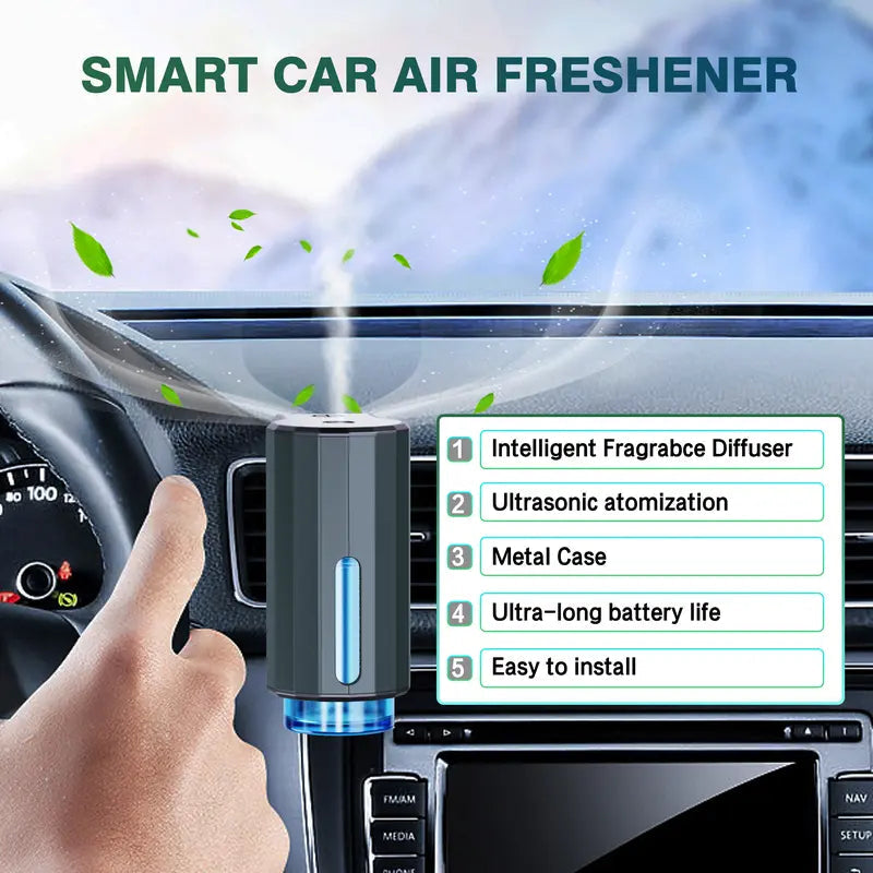 🚗 Tragbarer wasserloser Auto‑Aromadiffusor, akkubetrieben für ätherische Öle im Fahrzeug