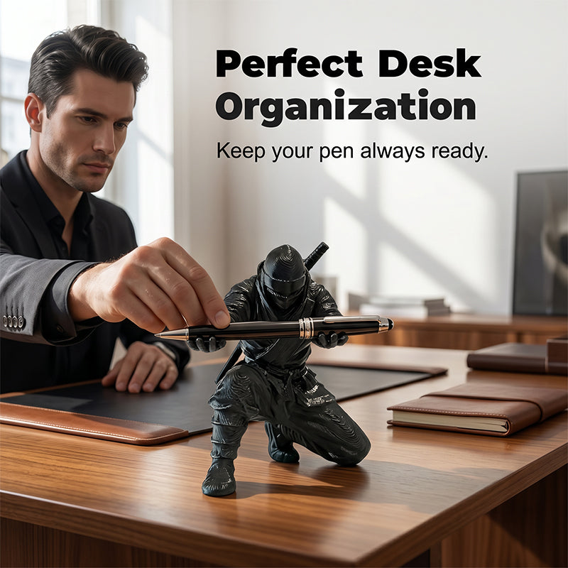 🗡️ Kreativer Stiftehalter in Form eines Ninja-Kriegers, 3D-gedruckt