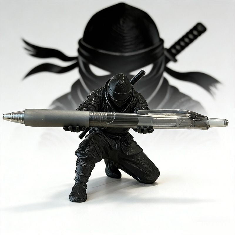🗡️ Kreativer Stiftehalter in Form eines Ninja-Kriegers, 3D-gedruckt