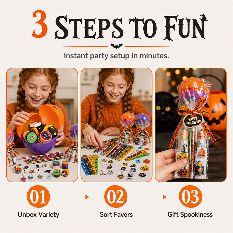 🎃 Halloween-Party-Spielzeug- und Schreibwaren-Sortiment