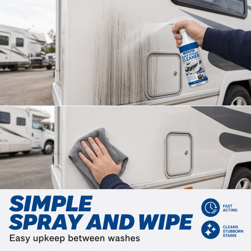 🚐✨ 2+1 GRATIS! Schwarze‑Streifen‑Reinigungsspray, entfernt hartnäckige schwarze Streifen und Verschmutzungen
