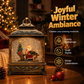 🎄 Weihnachts-Nachtlicht im Vintage-Stil mit Schneefallmotiv