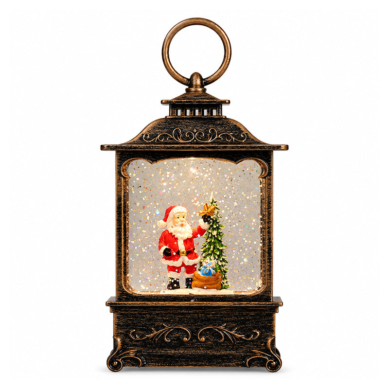 🎄 Weihnachts-Nachtlicht im Vintage-Stil mit Schneefallmotiv