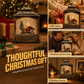 🎄 Weihnachts-Nachtlicht im Vintage-Stil mit Schneefallmotiv