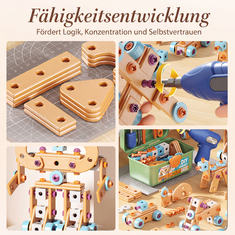 📢📢 JETZT 50 % RABATT!! ⏰🧠 Pädagogisches DIY-Werkzeugset für Kinder