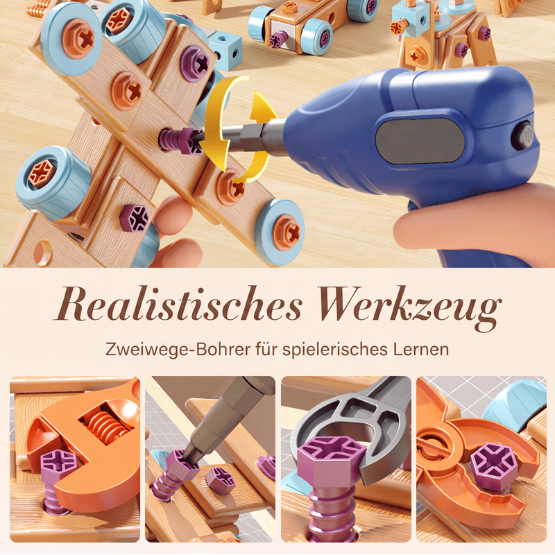 📢📢 JETZT 50 % RABATT!! ⏰🧠 Pädagogisches DIY-Werkzeugset für Kinder