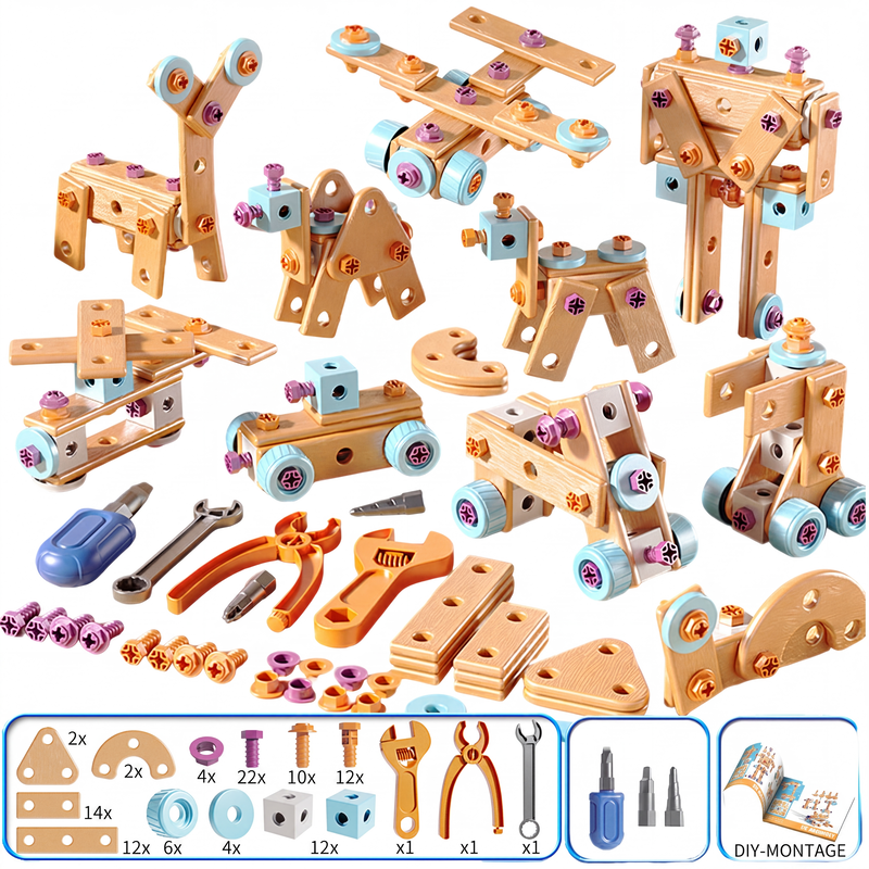 📢📢 JETZT 50 % RABATT!! ⏰🧠 Pädagogisches DIY-Werkzeugset für Kinder