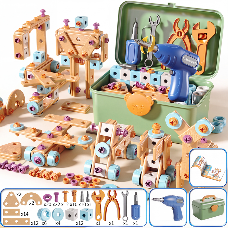 📢📢 JETZT 50 % RABATT!! ⏰🧠 Pädagogisches DIY-Werkzeugset für Kinder