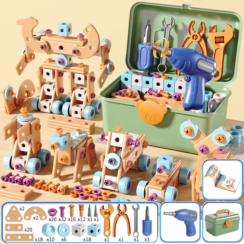 📢📢 JETZT 50 % RABATT!! ⏰🧠 Pädagogisches DIY-Werkzeugset für Kinder