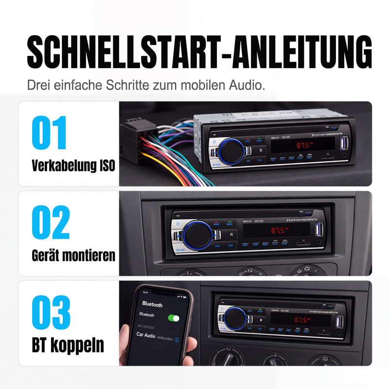 🚗 50% RABATT! 🎵 Bluetooth-Autoradio – Kabelloses Streaming, Freisprechfunktion & einfache Installation – Verwandelt Ihr altes Autoradio in ein modernes System ✨