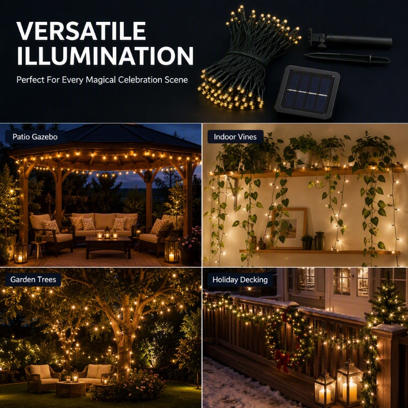 🎁50 % Rabatt! Solar‑Dekor‑Lichterketten 🏠Unverzichtbare Dekoration für den Garten