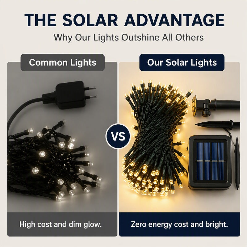 🎁50 % Rabatt! Solar‑Dekor‑Lichterketten 🏠Unverzichtbare Dekoration für den Garten