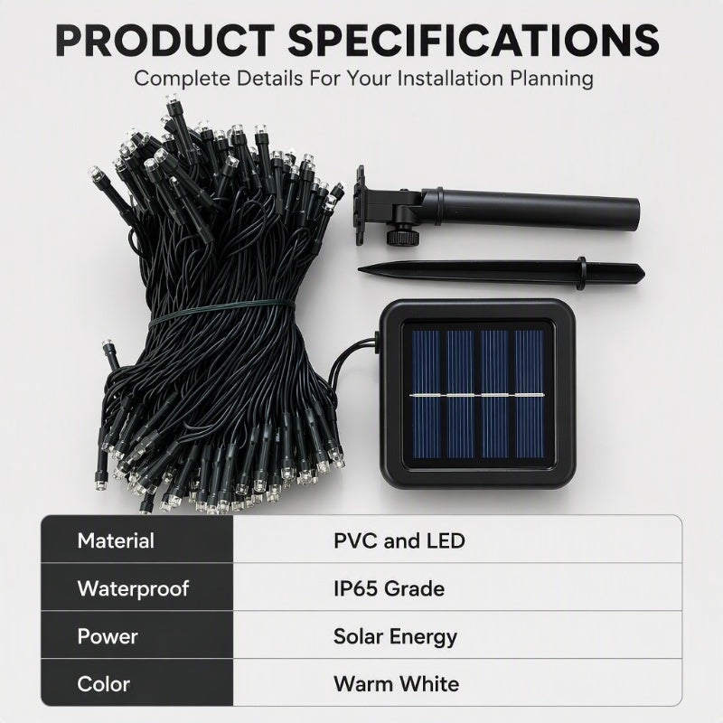 🎁50 % Rabatt! Solar‑Dekor‑Lichterketten 🏠Unverzichtbare Dekoration für den Garten