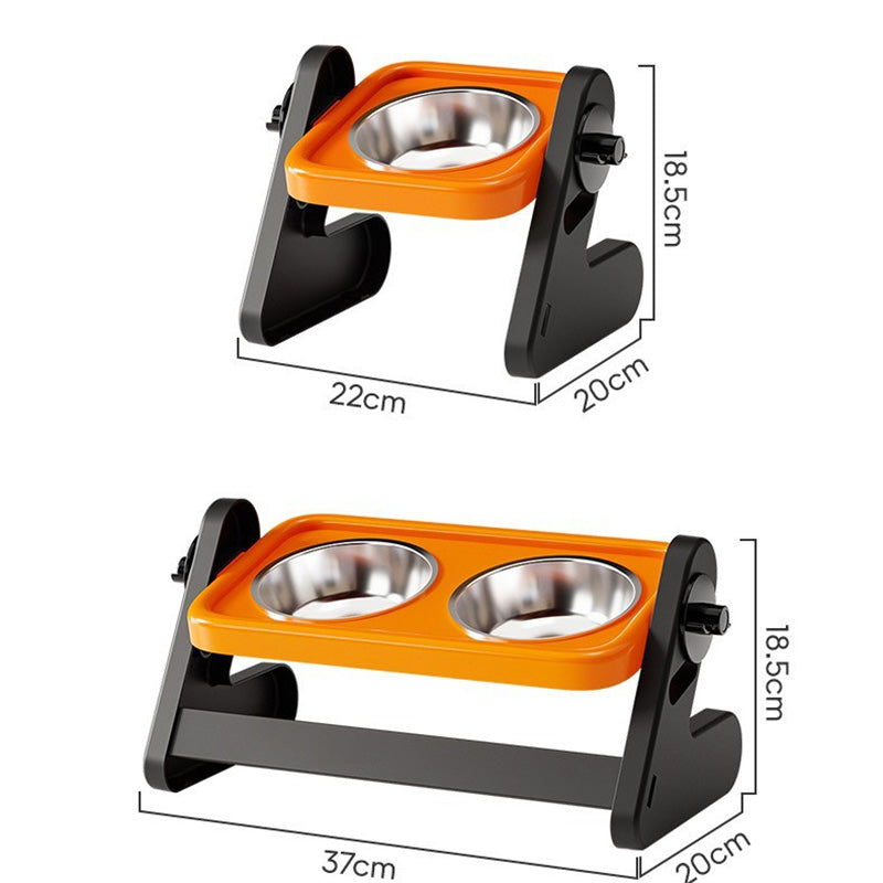 🍽️ 50% RABATT! 🐾 Höhenverstellbarer ergonomischer Futternapf – Verstellbar, rutschfest & gesündere Haltung für Hunde & Katzen 🐕