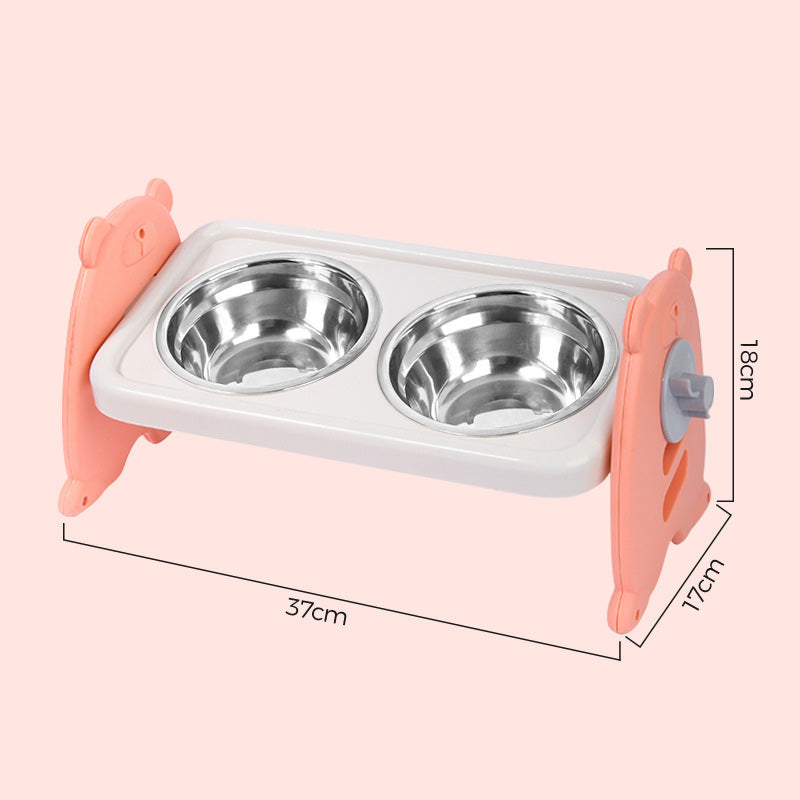 🍽️ 50% RABATT! 🐾 Höhenverstellbarer ergonomischer Futternapf – Verstellbar, rutschfest & gesündere Haltung für Hunde & Katzen 🐕