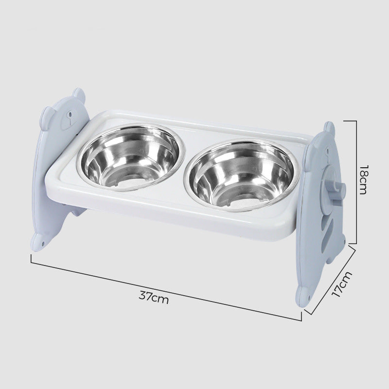 🍽️ 50% RABATT! 🐾 Höhenverstellbarer ergonomischer Futternapf – Verstellbar, rutschfest & gesündere Haltung für Hunde & Katzen 🐕