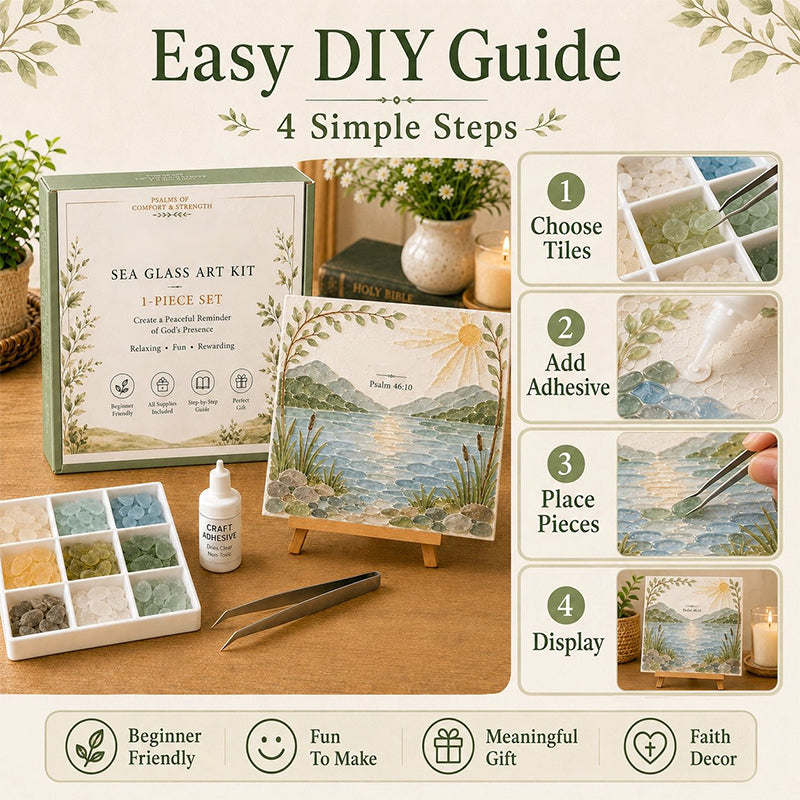 🎁🐚 DIY‑Seeglas‑Kunst‑Set – Kreatives Bastelset für Erwachsene und Kinder