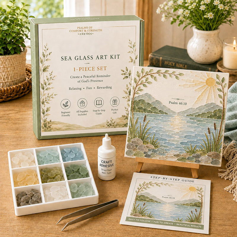 🎁🐚 DIY‑Seeglas‑Kunst‑Set – Kreatives Bastelset für Erwachsene und Kinder