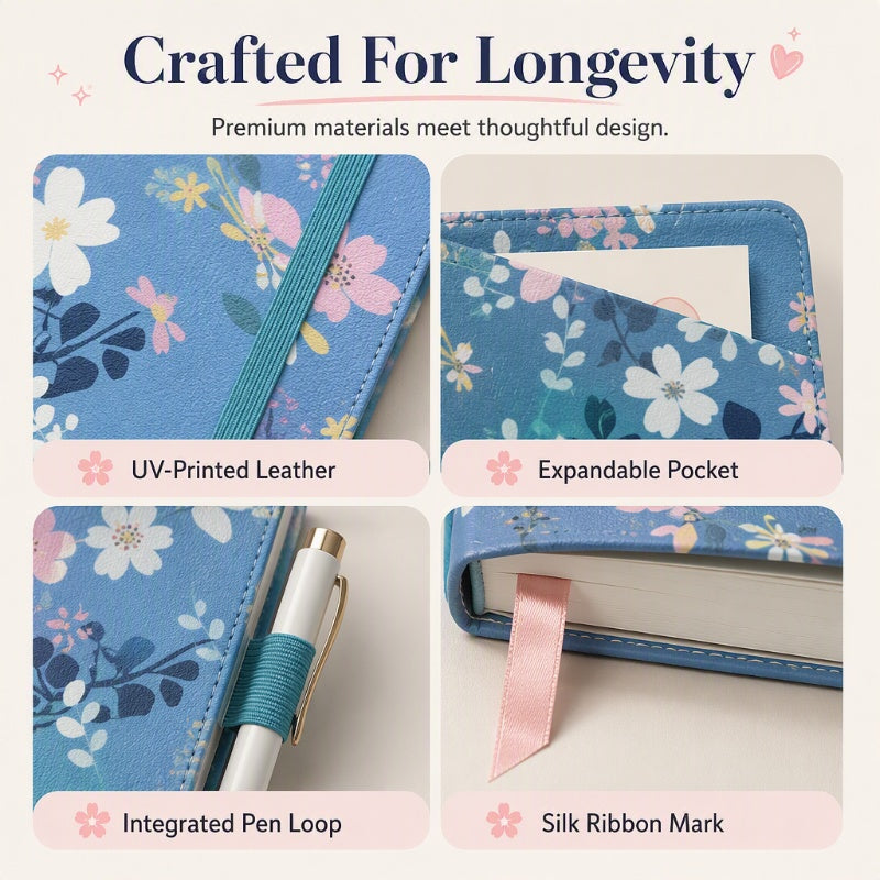🔥🎁 2+1 GRATIS!!🥳💞 50K+ VERKAUFT! ⚡🌼 Eleganter floraler Wochenplaner 2027