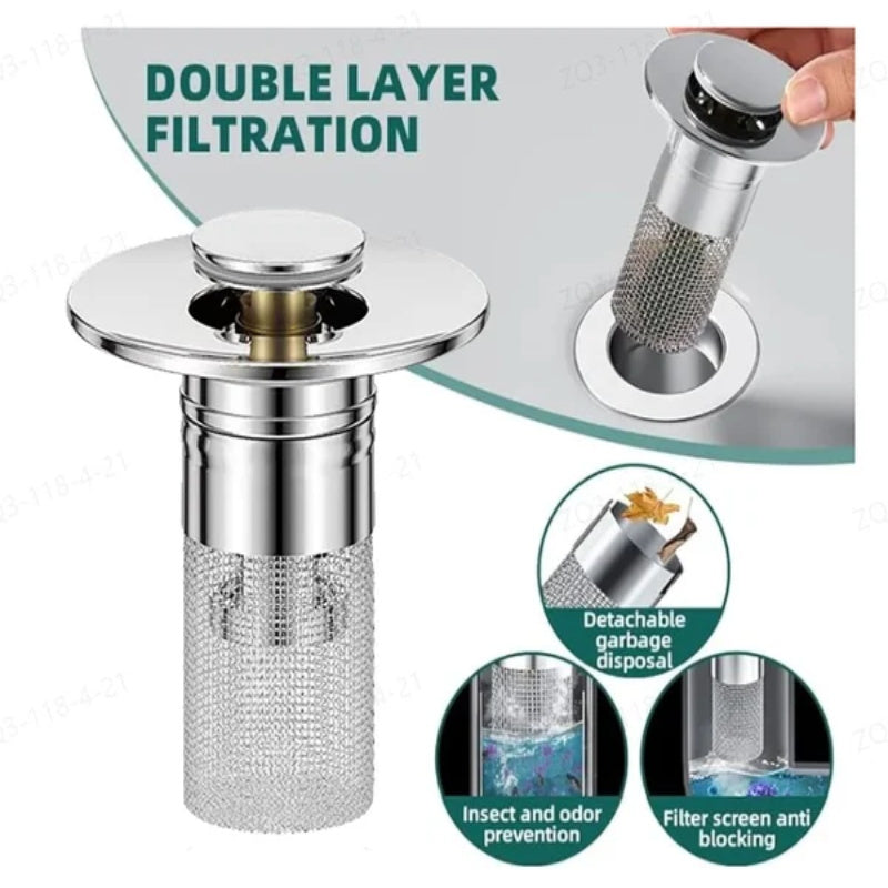 🔥🎁 1+1 GRATIS!!🥳🚿 Edelstahl‑Bodenablauf‑Filter – zuverlässiger Haare‑ und Schmutzfänger für Bad‑ und Duschabfluss