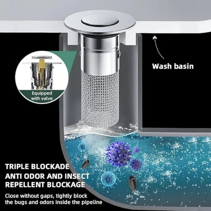 🔥🎁 1+1 GRATIS!!🥳🚿 Edelstahl‑Bodenablauf‑Filter – zuverlässiger Haare‑ und Schmutzfänger für Bad‑ und Duschabfluss