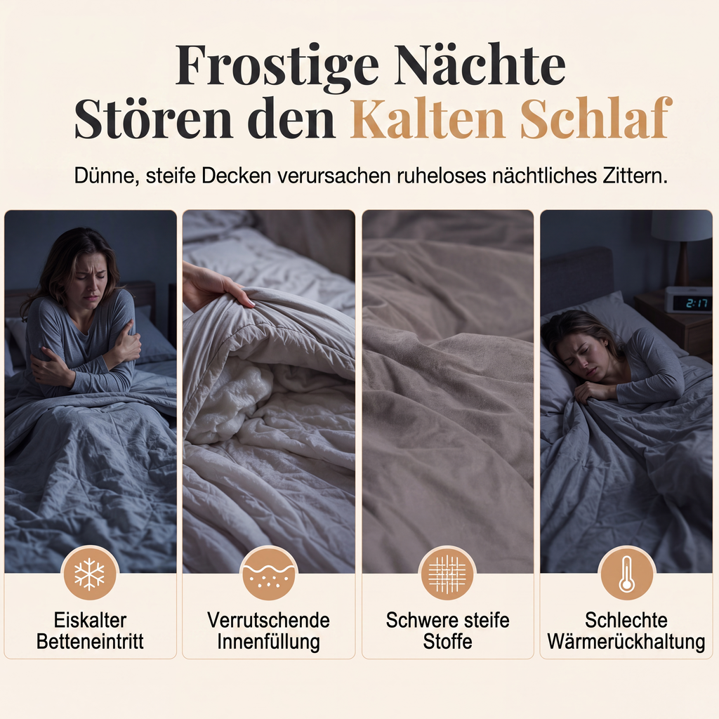 🛌 50 % RABATT! ✨Doppelseitige Sherpa-Fleece-Bettdecke – Schneeflocken-Samt & dichtes Lammfleece mit Wärmespeicher & ultraweichem Samtgriff❄️