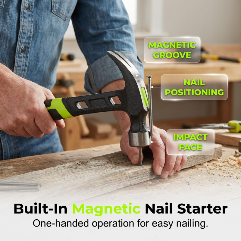 🔨50 % Rabatt!!🏗️ Robuster Mehrzweck-Klauenhammer – Profiqualität & wärmebehandelt – Rutschfester Griff, perfekt für Zimmerei, Abriss oder Heimwerkerarbeiten – langlebig und ausbalanciert 🛠️